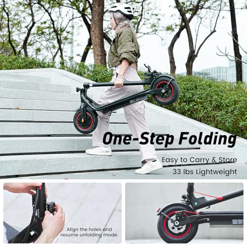 Electric Scooter, 28/22 Miles Range, 28/23 MPH Speed, 10″