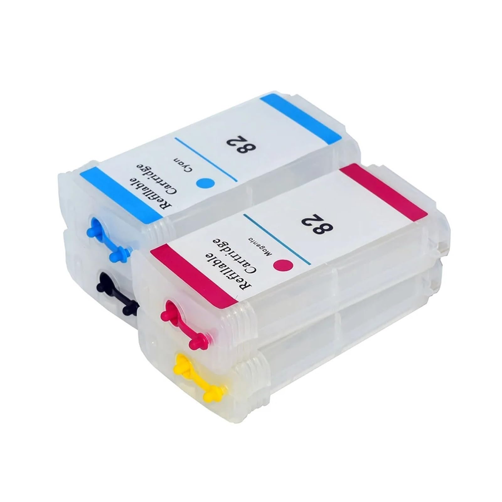 4 Cartuchos HP10 82 Recargables Compatible con HP | 69ml 130ml 280ml, chip ARC, recargable, reutilizable, flujo de tinta estable(H510 280ML)