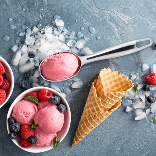 Zinc Alloy Ice Cream Scoop with Hook, Heavy-Duty One-Piece Design for Effortless Scooping, Comfortable to Hold - Thumbnail 6