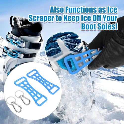 2pcs Ski Boot Buckle Assist Tool, Shoes Buckle Extender Tool, Multifunctional Skiing Boot Buckle Fastening Aid, for Ski Enthusiasts, Ski Boot Buckle Lever with Hanging Buckle