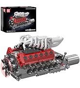 Mould King V12 Engine Model Kit That Works, Car Engine Building Kit with Motor, STEM Mechanic Eng...