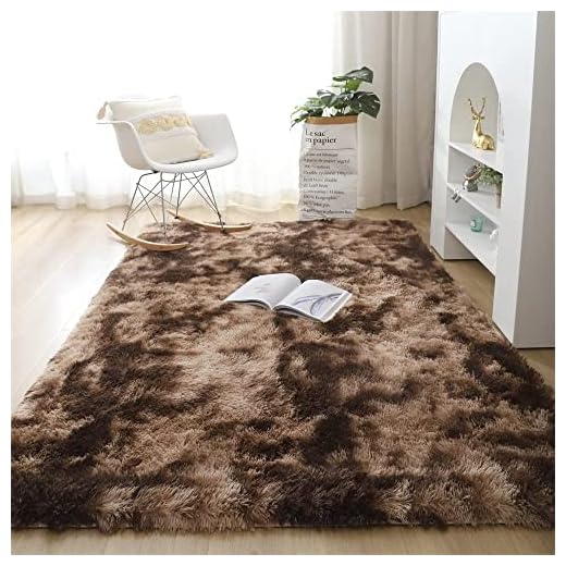 SHANNA Terciopelo Súper Suave Alfombra Salón Grande Interior, Alfombra Pelo Largo de Habitacion Dormitorio Comedor Antideslizante