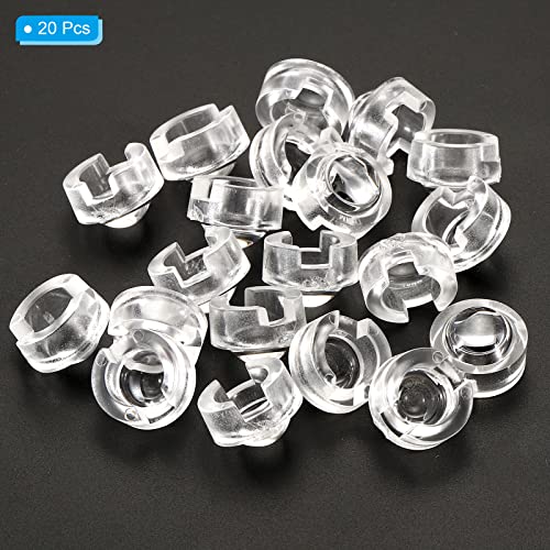 Image of PATIKIL 13mm LED Convex Lens, 20 Pack 15 Degree Beam Angle Acrylic LED Optical Convex Condenser Lens for 1W 3W LED Lamp Beads Infrared Cameras, Transparent