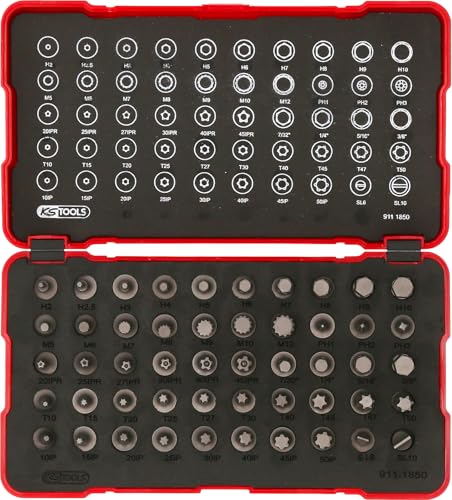 KS Tools 911.1850 1/4 inch bitdopsleutelset, extra kort, 50-delig - Afbeelding 5