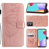 Covthch for RAZ Memory Cell Phone 2024 Case, Magnetic Buckle Leather Kickstand Shockproof Protection Case, Credit Card Holder Movable Clip Flip Wallet Case for RAZ Memory Cell Phone 2024 -Rose Gold