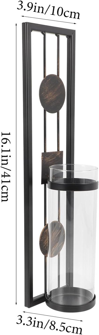 2pcs Iron Art Candle Stand Wall Hanging Tealight Holders Decorative Home Wall Ornaments Classic Style