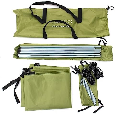 Auvent De Coffre De Voiture Pour Camping - Tissu Oxford 210D - Taille 440 X 200 Cm - Jaune