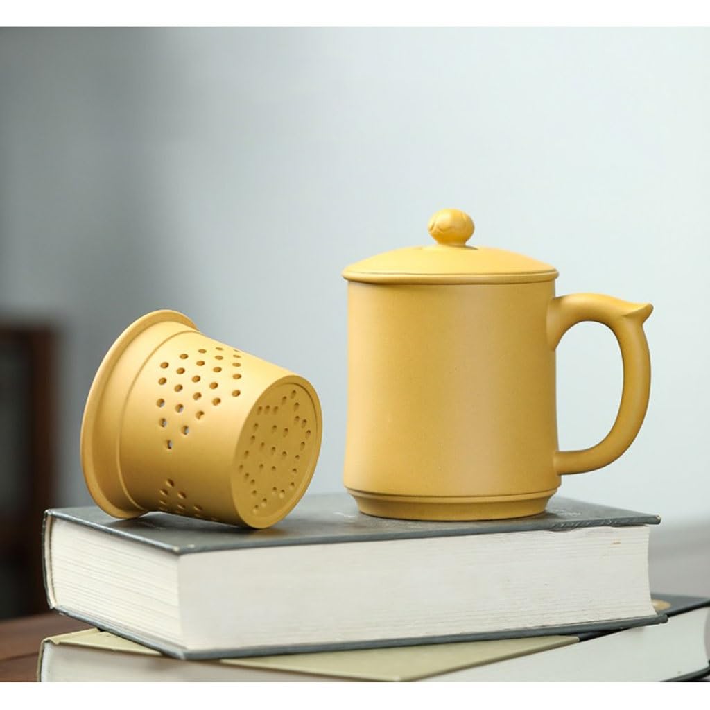 Matcha kubki prosty fioletowy kubek z piaskiem ręcznie wykonany z pokrywką do parzenia herbaty do użytku domowego 460 ml zestaw do herbaty popołudniowej herbaty kubek zaparzacz do herbaty