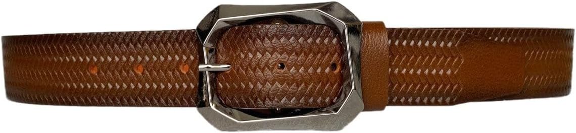 GoDeri%100 Hakiki Deri Mat Gümüş Tokalı Kırmızı Kadın Kot, Spor Kemer 4 Cm, An-Byn-07