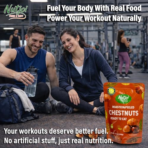 image for NUTJOI FRESH & TASTY Roasted Chestnuts Ready to Eat – Peeled & C