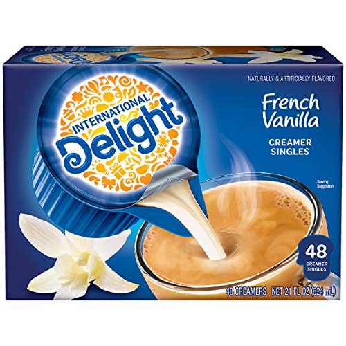 International Delight Coffee Creamer Singles, French Vanilla, 48 Count (Pack of 4)