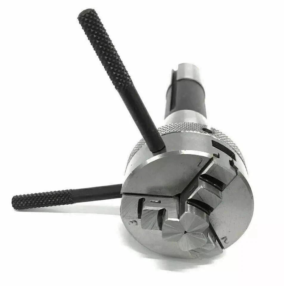 Mandrin autocentrant 3 mâchoires 50 mm avec tige d'arbre R8 pour fraisage de précision