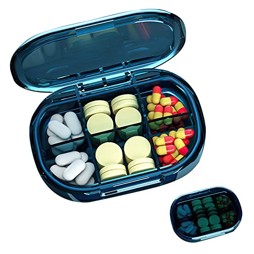 Medikamenten-organizer Tragbare Pillendose Transparente Pillendose 6 Fächern Tages-medizinbehälter Für Medikamenten Nahrungsergänzungsmitteln Reise & Tägliches Gebrauch Bpa-freies Material Cover