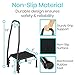 Vive Step Stool with Handle for Elderly - Bariatric Metal Heavy Duty Step Stool, Step Stool for Bedside for Adults - Up to 300 Pounds -Stool with Handle for Handicap - Lightweight Bath