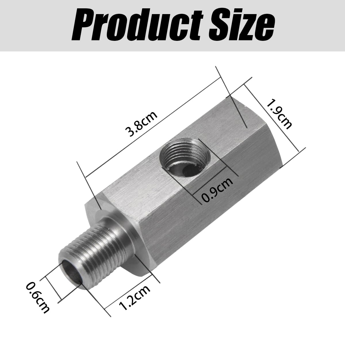 Adattatore Sensore Pressione Olio JNNJ - Raccordo A T In Acciaio Inox, Universale Per Auto E Motori - Foto 6