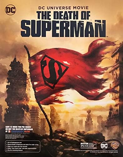 THE DEATH OF SUPERMAN - 11"x14" Original Promo Movie Poster NYCC 2018 DC Universe image 2