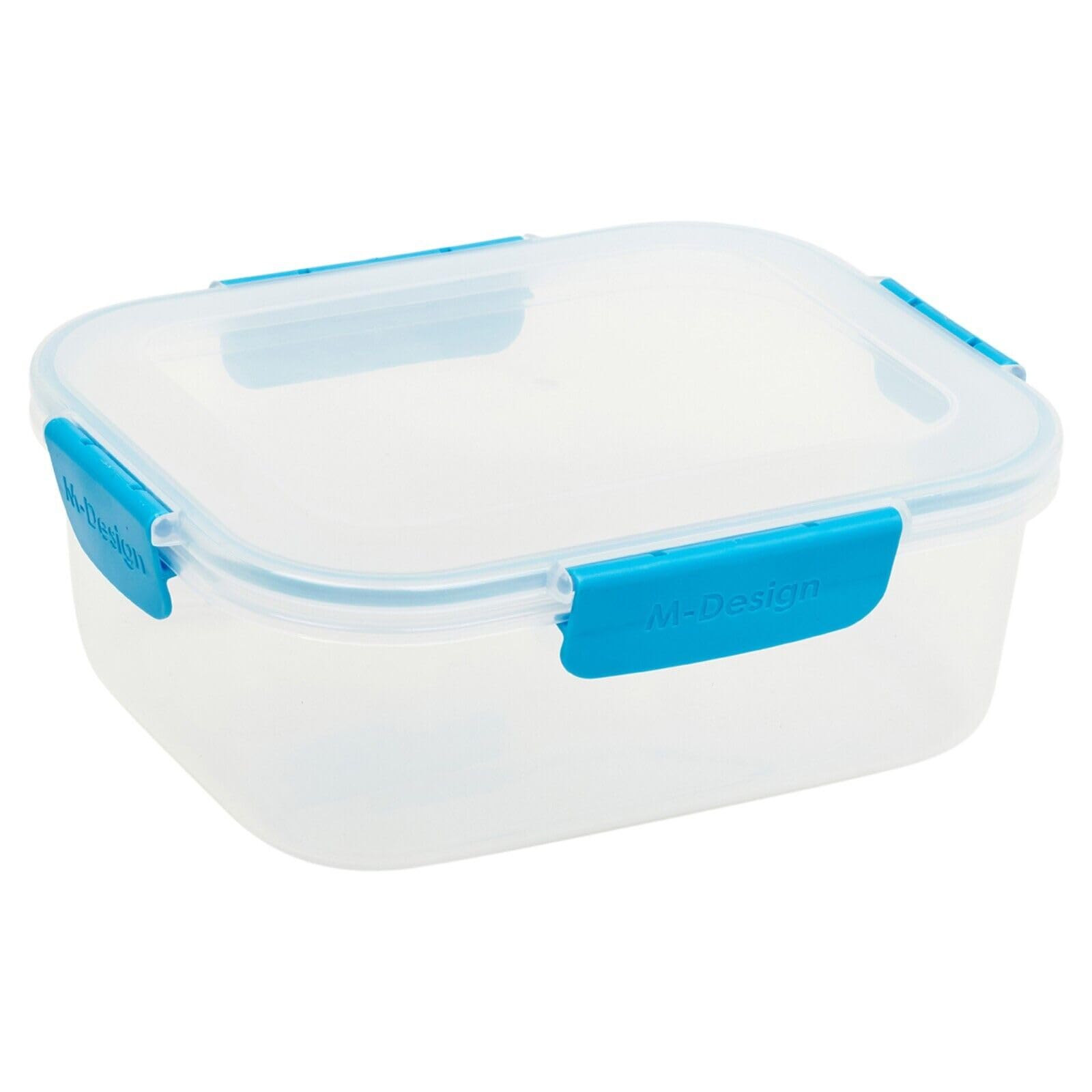 Urbn-Chef Blue Food Plastic Storage Container Airtight Seal Clip 'N' Lock Lid Dishwasher Safe