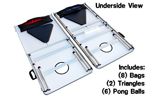 PartyPongTables.com 2-in-1 Pittsburgh Football Field 2-in-1 Cornhole Boards & Beer Pong Tailgate Table - Pittsburgh Football Field - Thumbnail 6