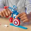 Play-Doh Marvel Hero Adventure Playset, 3 Marvel Action Figures with Wearable Tools, Black Panther, Captain America & Spider-Man Imagination Toys for Boys and Girls Ages 4 and Up