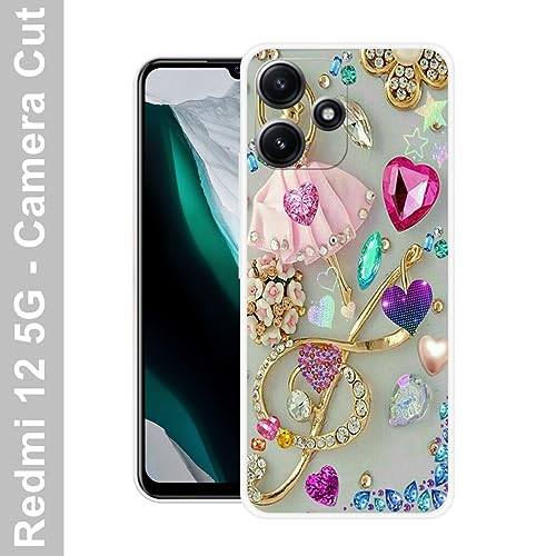 Image of Looy Mobile Cover for Xiaomi Redmi 12 5G Mobile Back Cover - Silver Grey