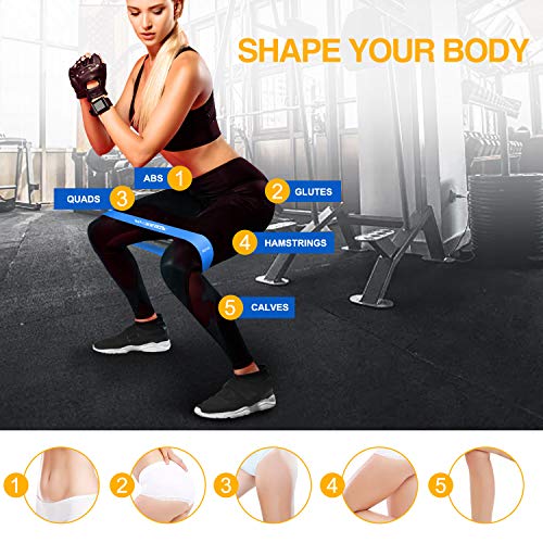 WOTEK Resistance Loop Bands Set with Widen and Thicken, Exercise Bands for Working Out, Physical Therapy, Home Fitness, Strength Workout Bands for Legs and Butt.