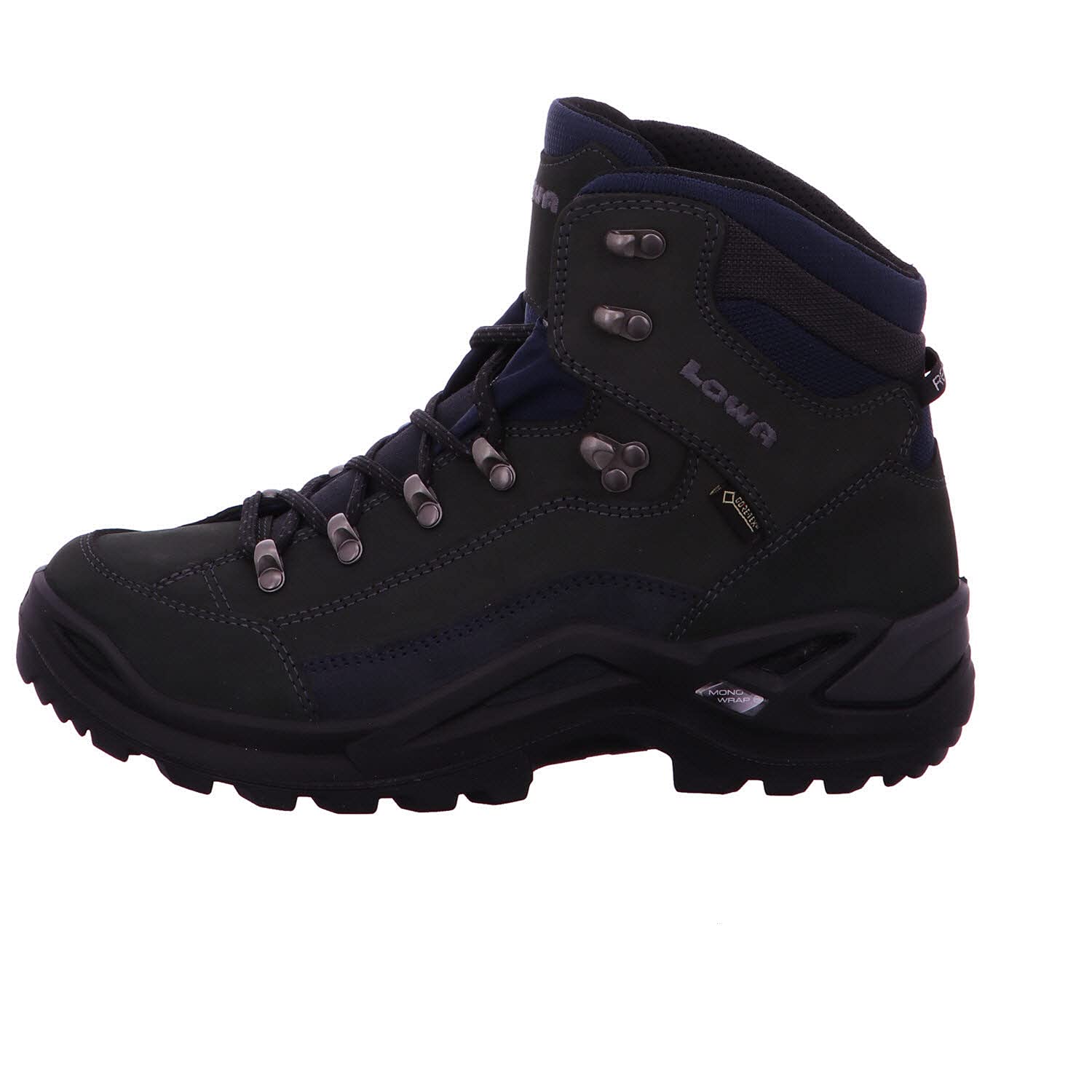 LOWA Mens Renegade GTX Mid Dark Grey Navy Boots 11.5 US