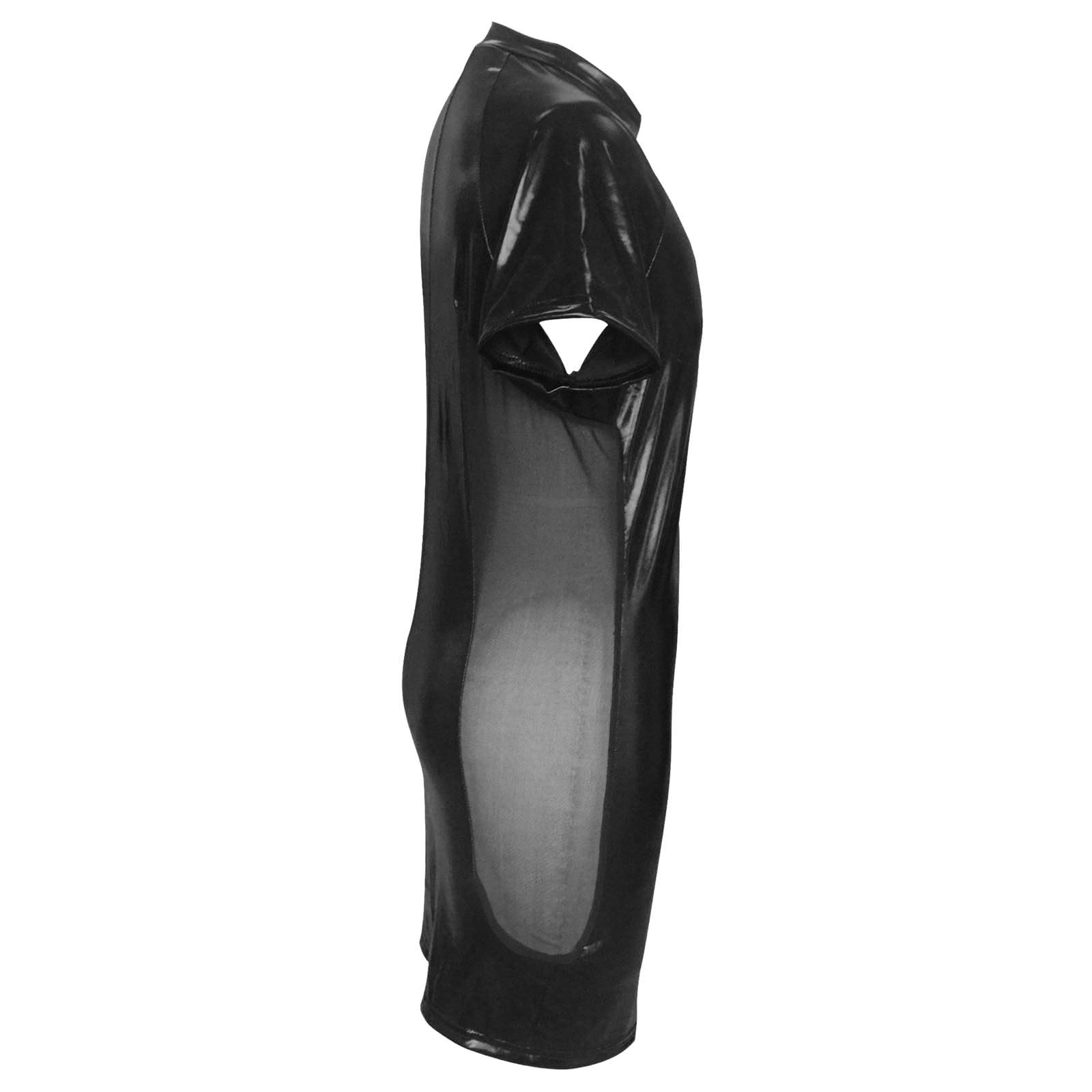Mono brillante para hombre de cuero negro, traje de gato de cuerpo completo para hombres, sexy, látex, con cremallera, mono de goma, traje de leotardo