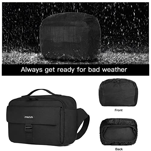 Mosiso Camera Backpack Bag Case, Dslr/Slr/Mirrorless Insert Protection Photography Bag Full Open Waterproof Hardshell & Camera Crossbody Shoulder Messenger Bag Compatible With Canon/Nikon/Sony, Black #TOP6