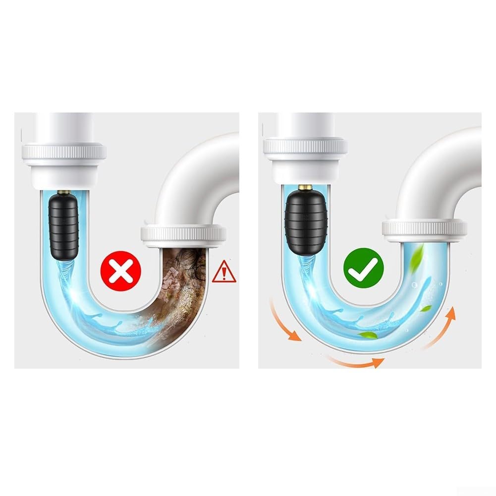 Vessie de vidange pour enlever les bouchons, kit de nettoyage de canalisations avec vessies en caoutchouc de 2,5 à 15,2 cm, outil de débouchage de tuyaux à pression d'eau très résistant pour la maison