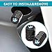 Tire Valve Caps, Valve Stem Caps Fit BMW X1 X3 X7 X5 X6 1 3 5 6 Series Z4 7 M Series, Alloy Car Tire Caps for Corrosion Resistant Leak-Proof Car Accessories, Black