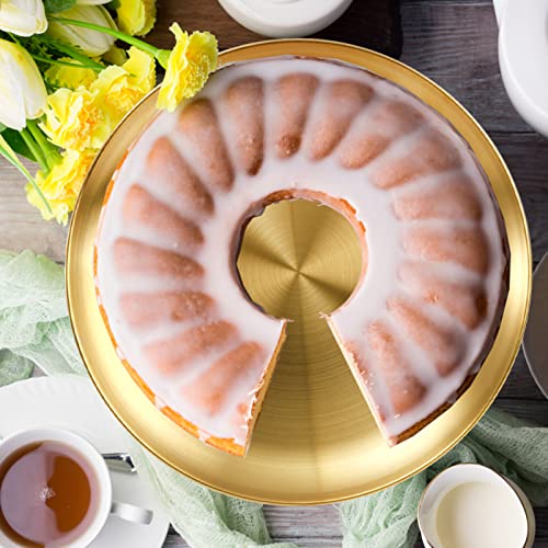 Topzea 4 Pack Stainless Steel Dinner Plates, 9 Inch Gold Metal Salad Plates Reusable Kitchen Dinnerware Dessert Display Food Serving Plate Appetizer Dishes Platter For Restaurant, Camping #TOP4