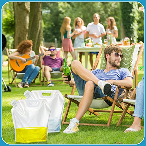 Didaey 2.6 Gallon Collapsible Water Container Bag, 30 Pack Bpa-Free Clear Plastic Storage Jug Folding Water Bag Bulk For Camping, Hiking, Emergency Water Storage Large Canteens Jug Bag #TOP6