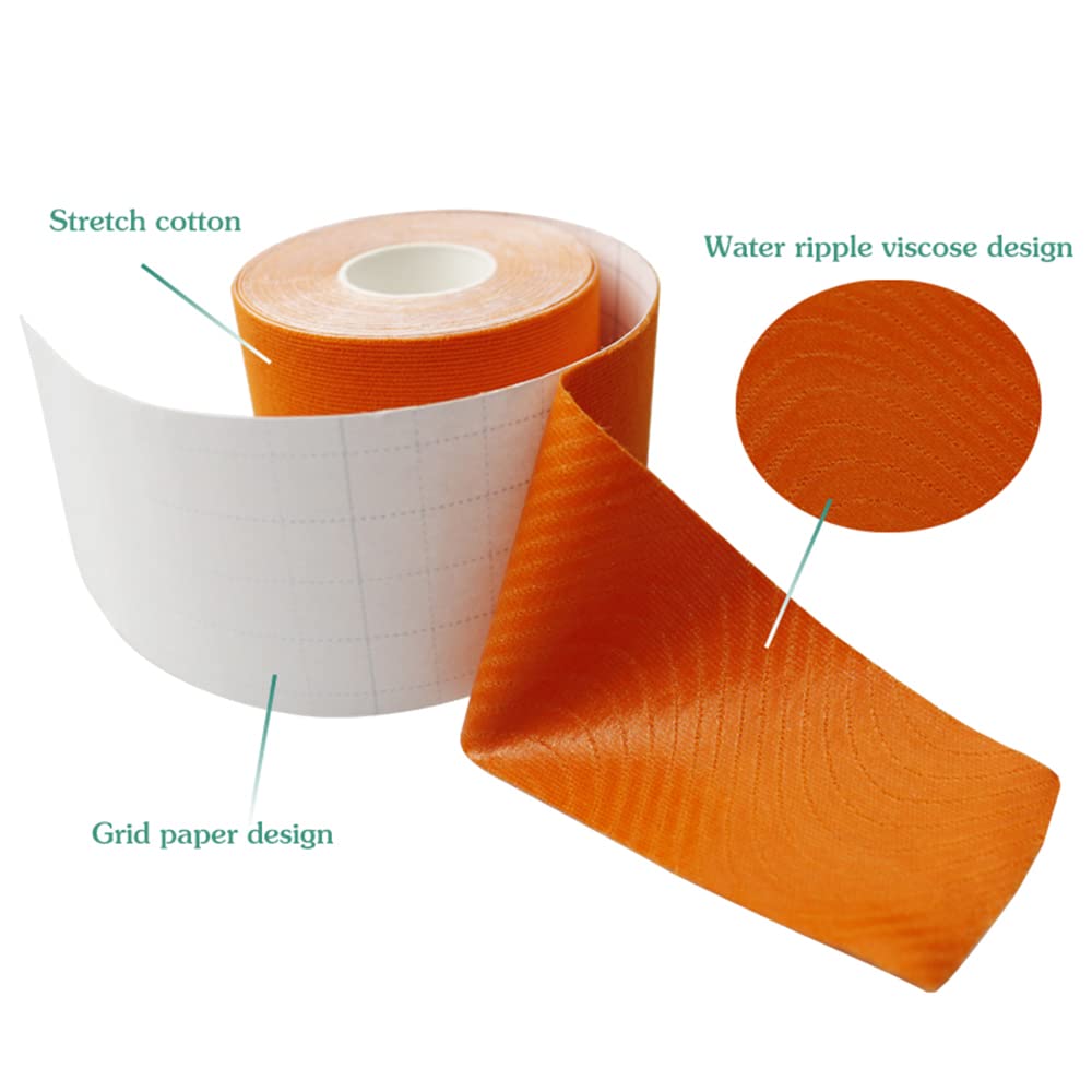 LTLCLZ 2Rolls Kinesiology Tape Athletic Recovery Elastic Tape Muscle Self Adhesive Bandage Support for Gym Fitness Bandage Type,Purple,2.5CM