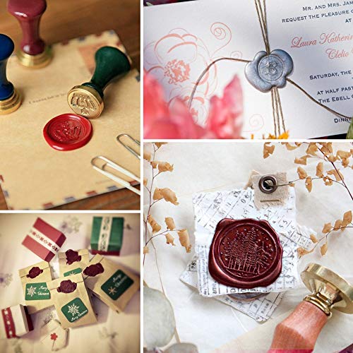 5 stuks zegels stempel wax stick om te verzegelen vintage bruiloft verjaardag uitnodigingen wit ivoor (rood) - Image 4