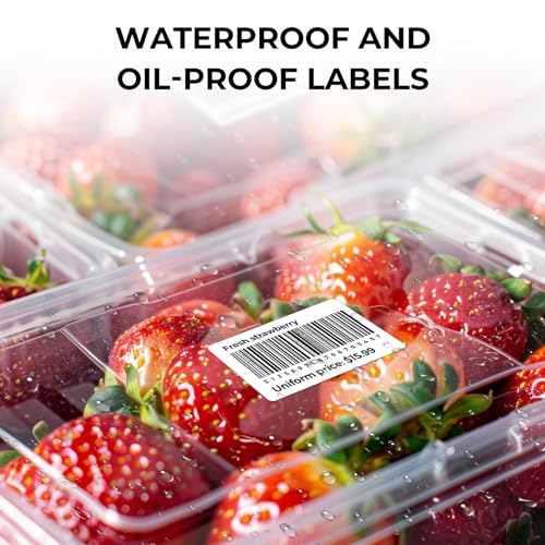 MUNBYN 3"x2" White Thermal Labels, Thermal Sticker Labels, Stickers for Price, Barcode, Mailing, Name-1 Roll,500 Sheet image 2