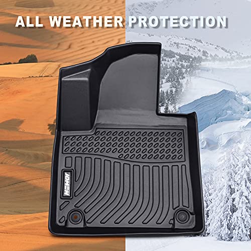 Jdmon Floor Mats Compatible With 2021-2023 Hyundai Santa Fe (Non-Hybrid), 2 Row Front & Rear Custom Fit Floor Liner All Weather Car Mat Black #TOP4