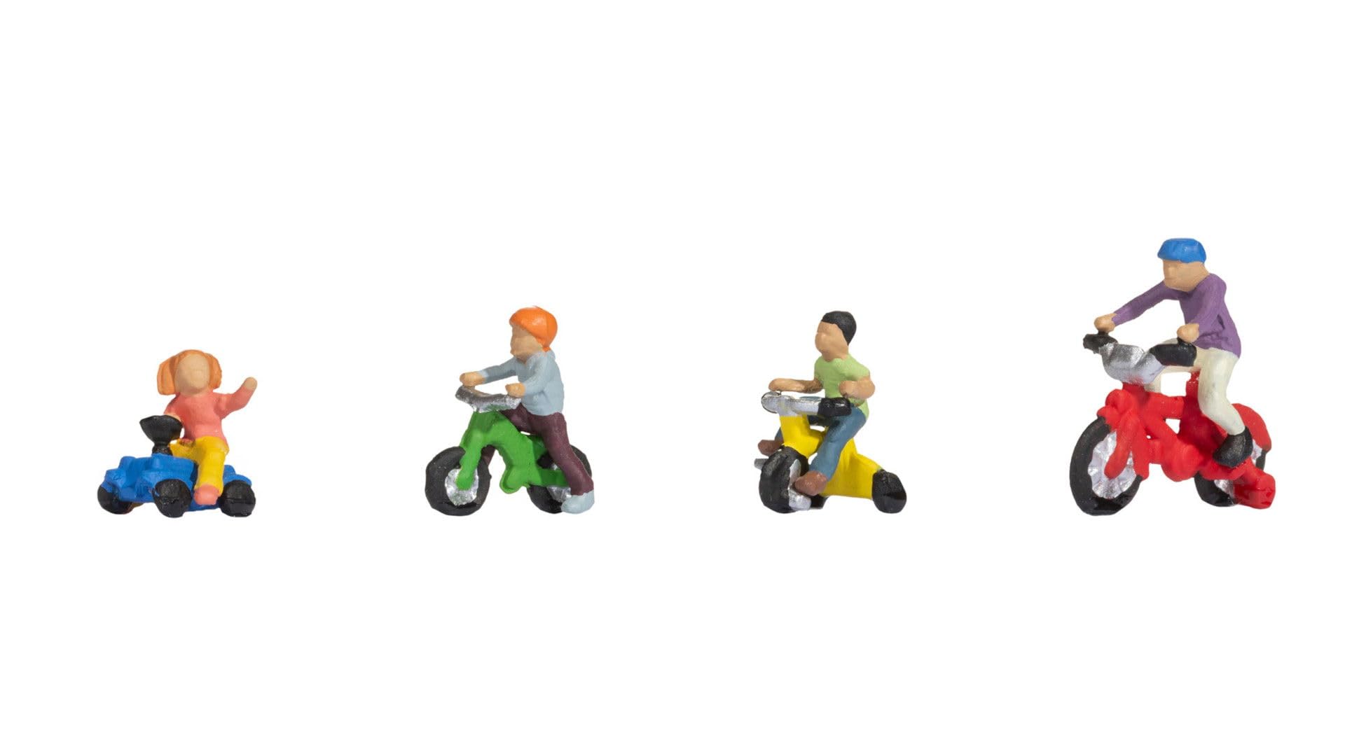 Noch 15908 HO/OO Gauge Children on Bicycles (4) Figure Set