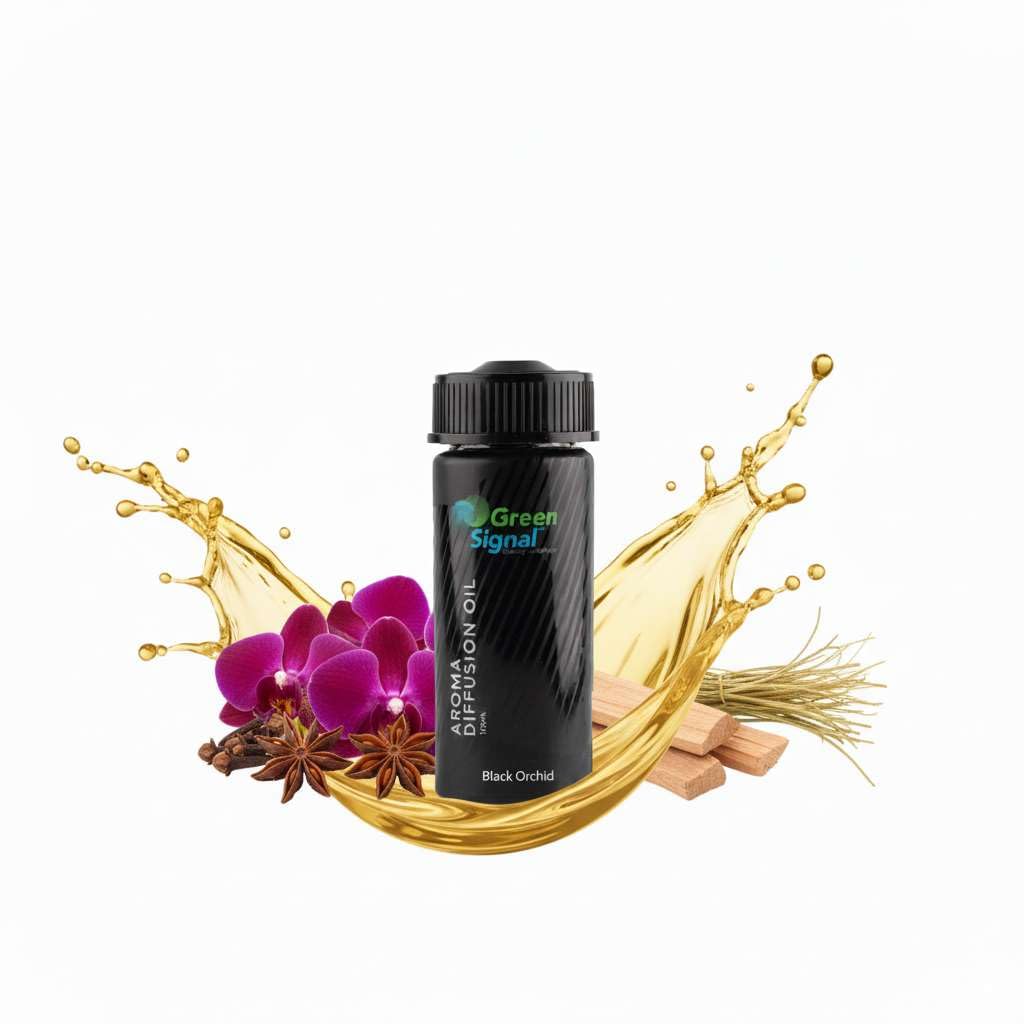 Green Signal Black Orchid Aroma Diffuser Oil for Aromatherapy, Better Sleep, Living Room,Gym and Ofiice (170 ml)