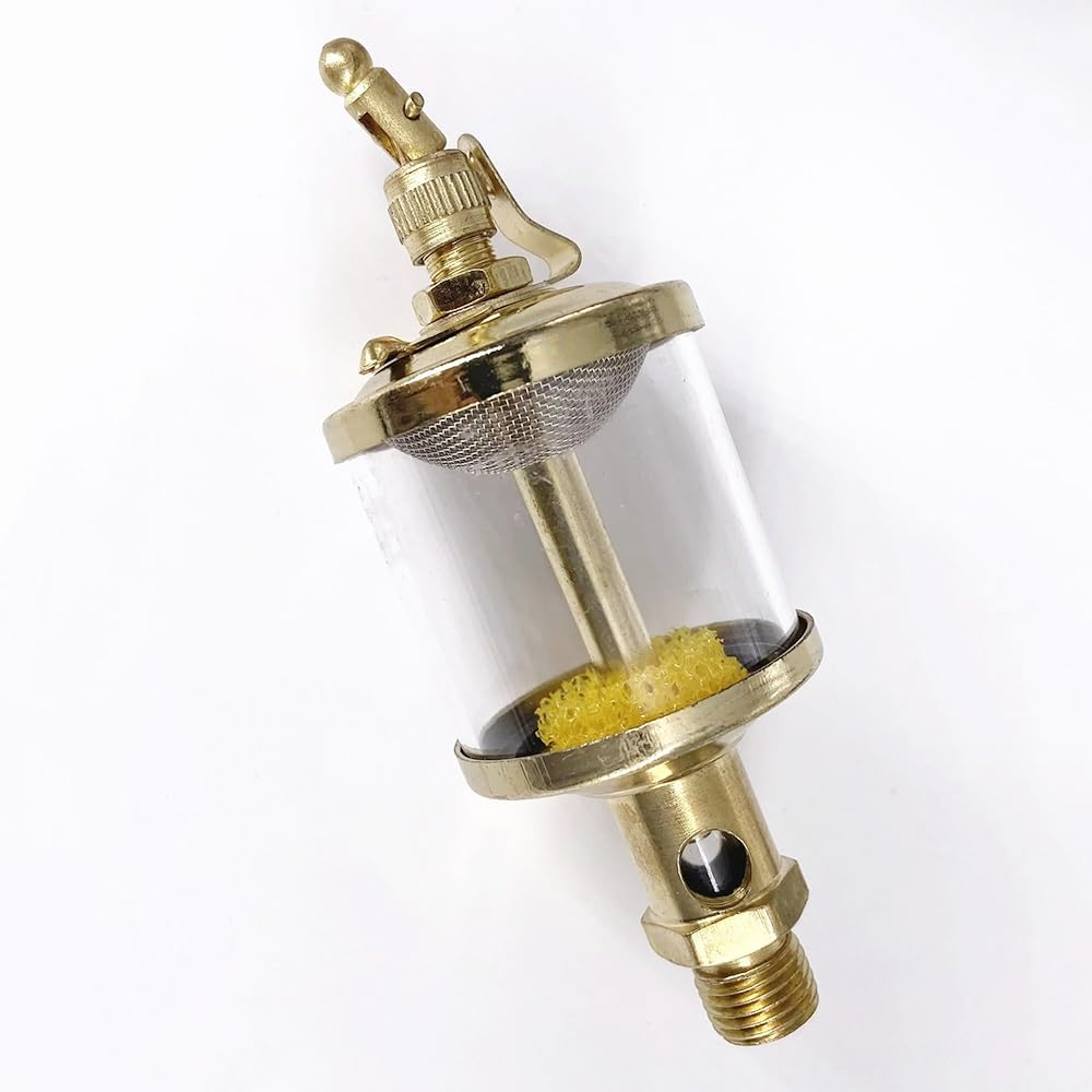 Robinet à pointeau cuivré for gobelet d'huile, filetage mâle BSP 1/8", 1/4", 3/8" for machines-outils(1/4" 200ml)