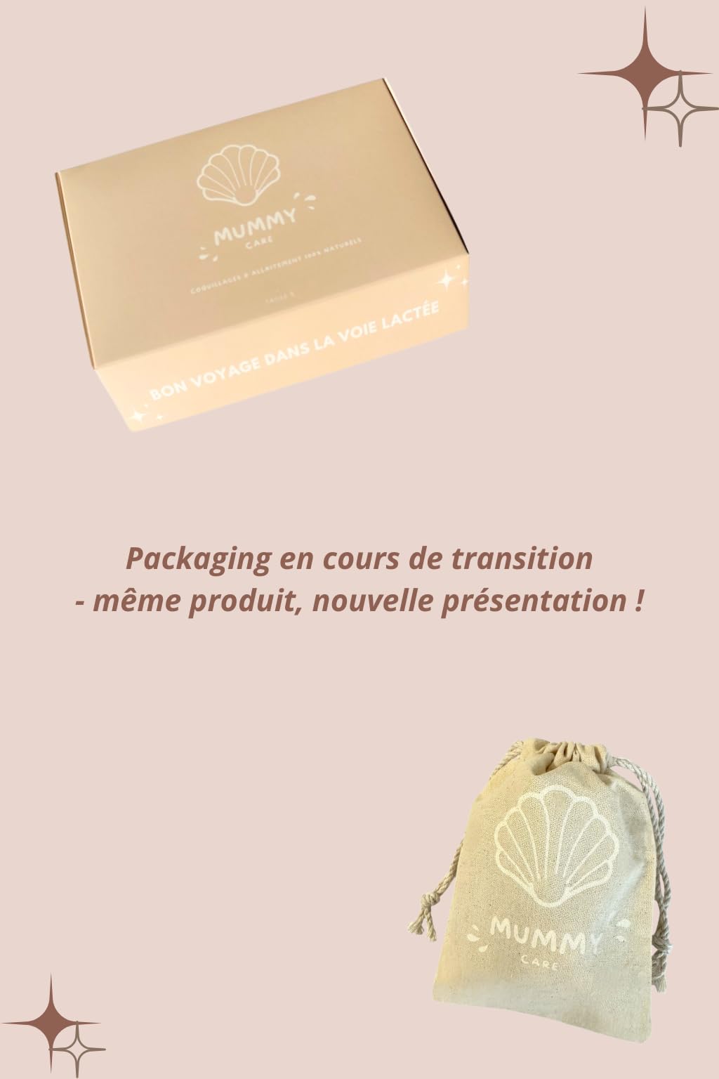 Coquillages d’Allaitement en Nacre Naturelle - Lot de 2 Coquillages pour Prévenir les Crevasses et Irritations - Solution Naturelle et Écologique pour les Mamans – Taille M (5,5-6 cm)