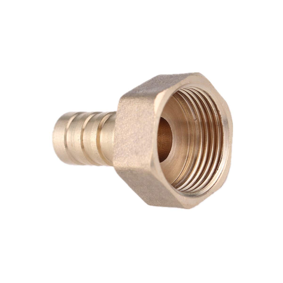 ZHaonan-Brass Hose, 6/8/10/12/14/16/19mm Barb Tail 1/8" 1/4" 3/8" 1/2" 3/4" 1" BSP Female Thread Connector,Brass Hose Fitting, water hose fittings ( Size : 12mm Barb , Thread Specification : 3/4" )