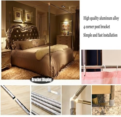 Dosel para cama rectangular grande de 200x220 cm con mosquitera 7