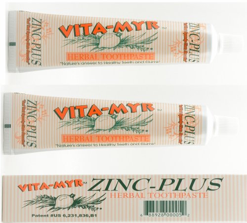 2 Pack Natural Toothpaste 4 Oz - Safe & Effective - Vitamyr Organic Toothpaste with No SLS, No Sugar, No Fluoride Gluten Free & Vegan. Helps to Relieve Bleeding Gums & Bad Breath