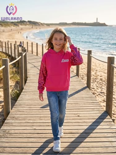 Image of WELAKEN Sweatshirts for Girls Toddler & Kids II Little Girl's Pullover Tops Sweaters & Hoodies