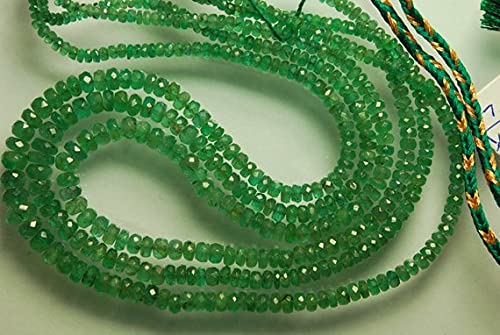Émeraude naturelle en perles rondelles de 6-4mm pour vos bijoux du quotidien