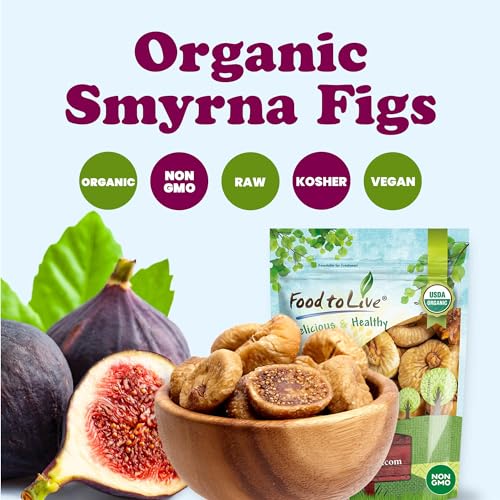 image for Food to Live Organic Turkish Smyrna Figs, 2 Pounds – Non-GMO, Sun-Dr