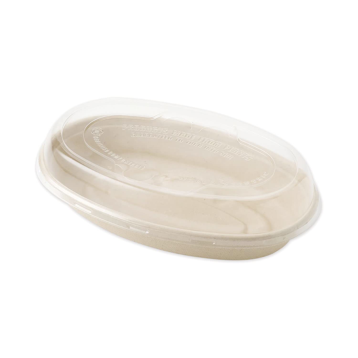 100% Compostable Ingeo Clear Plastic Burrito Bowl Lids by World Centric – 32 ounce Clear (pack of 300), 32.0 fluid_ounces, Plastic, Clear, Pack of 300