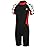 Dark Lightning Shorty Wetsuits for Kids Boys and Girls, 2MM Neoprene Thermal Swimsuit, Toddler/Junior/Youth Wet Suits,Black/Coral, S