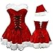 bslingerie Red Santa Mrs. Claus Women Full Costume Outfit
