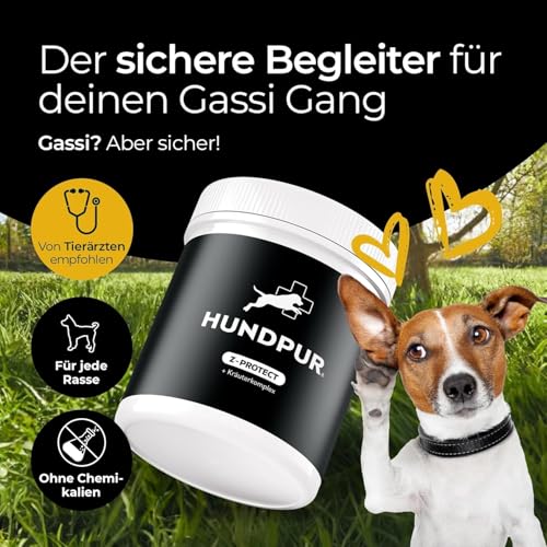 Hundpur Z-Protect 300 g - Pellets für Hunde - Sorgenfreie Abenteuer in der Natur - Mit Schwarzkümmelöl & Zistrose - Natürliche Formel - Made in Germany